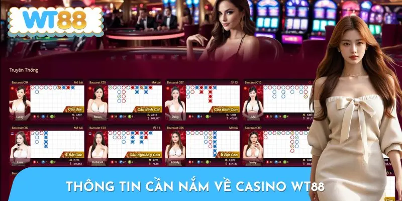 Đôi nét các thông tin cần nắm về Casino WT88