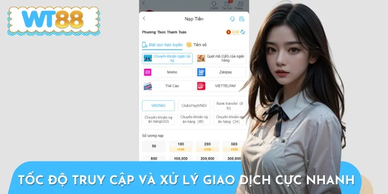 Bet thủ có thể yên tâm khi thực hiện các giao dịch nạp, rút tiền tại đây